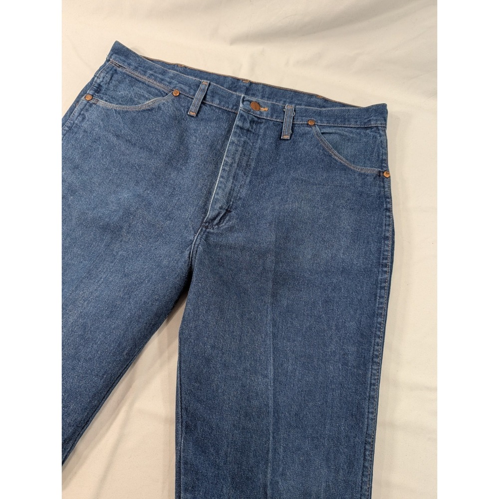 Vtg Wrangler Made In USA Jeans Straight Leg Western 13MWZ 36x32 Act (38x33 Tag)
